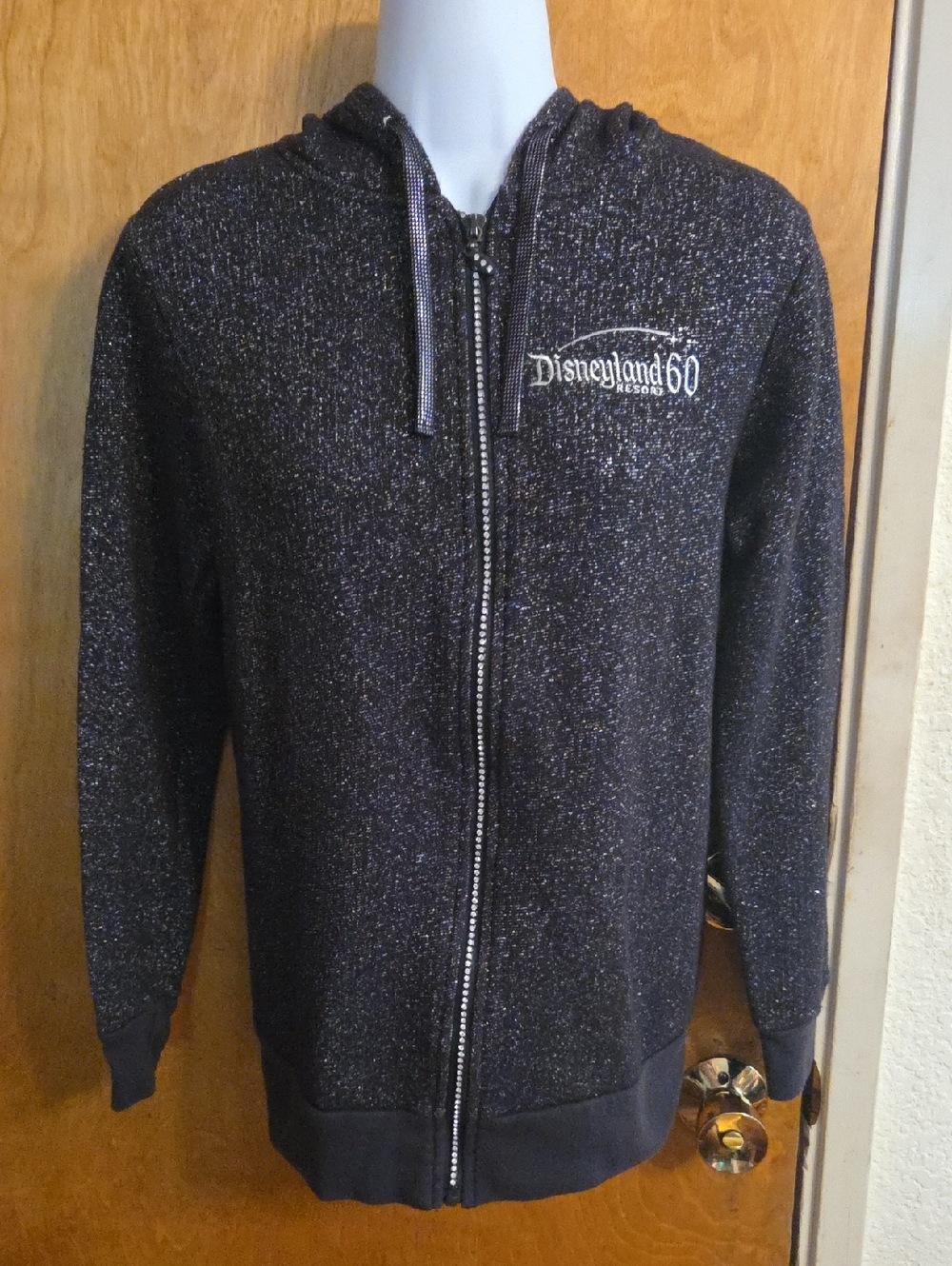 VTG DISNEYLAND Official 60th Diamond Anniversary Rhinestone Hoodie Size Medium